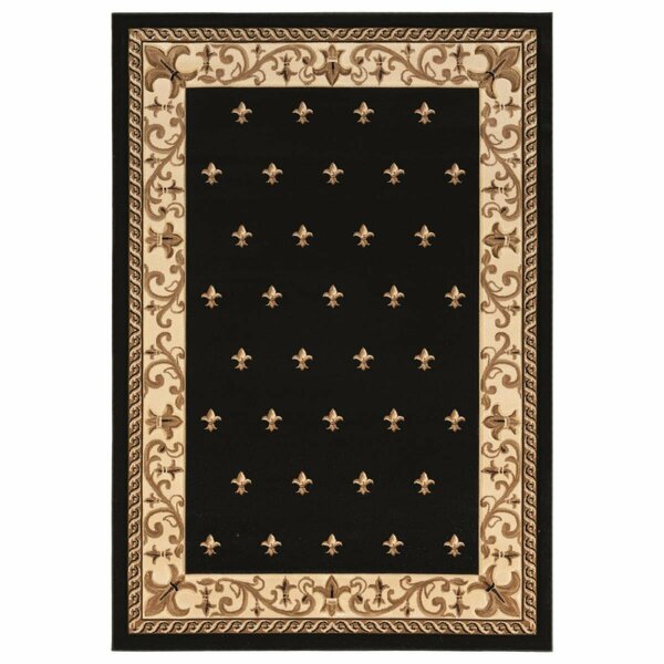 United Weavers Of America 2 ft. 7 in. x 7 ft. 4 in. Bristol Wington Black Rectangle Runner Rug 2050 11670 28C